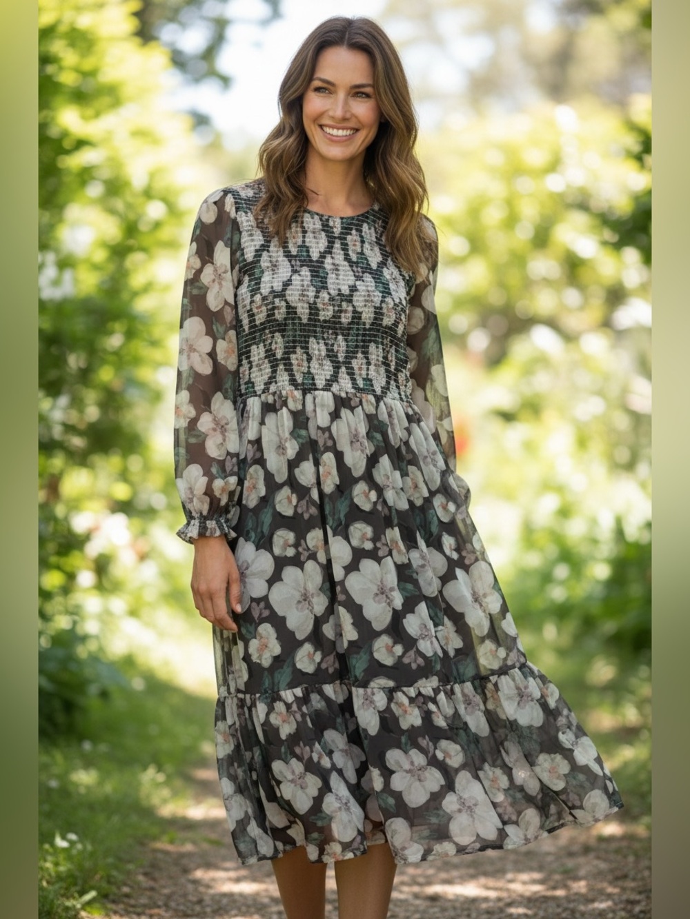 Mad About Style Jilly Box
Grace Floral Smocked Midi Dress As Is